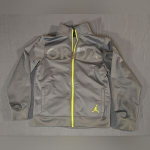 Air Jordan Gray and Yellow Zip-Up Jacket